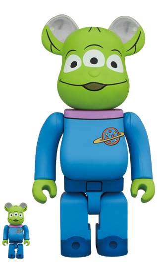BEARBRICK TOY STORY ALIEN 三眼仔 100% & 400%
