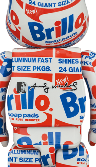 BEARBRICK ANDY WARHOL "BRILLO" 100% & 400%