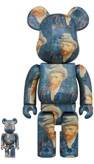 BEARBRICK「VAN GOGH MUSEUM」SELF-PORTRAIT WITH GREY FELT HAT 100% & 400%
