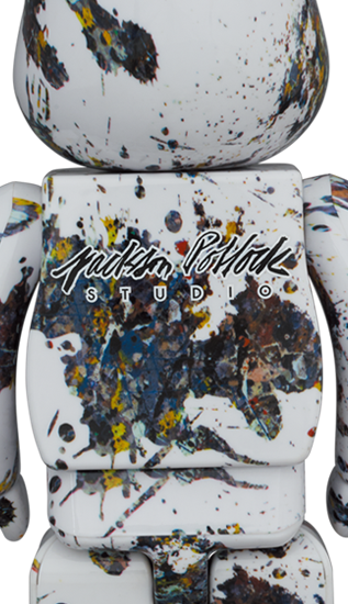 BEARBRICK JACKSON POLLOCK STUDIO (SPLASH) 100% & 400%