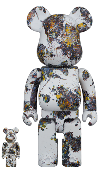 BEARBRICK JACKSON POLLOCK STUDIO (SPLASH) 100% & 400%