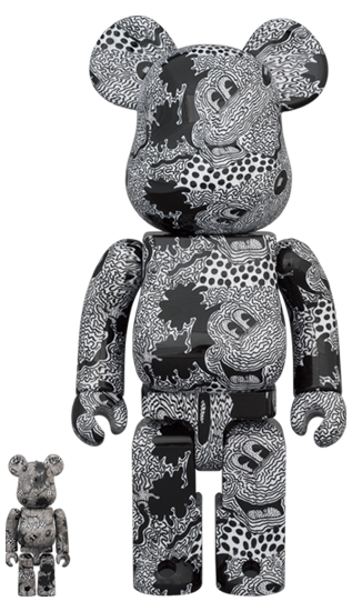 BEARBRICK KEITH HARING MICKEY MOUSE 100% & 400%