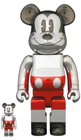 BEARBRICK HAJIME SORAYAMA FUTURE MICKEY (2nd COLOR Ver.) 100% & 400%