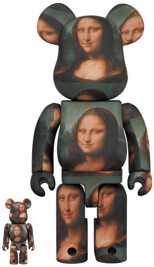 BEARBRICK LEONARD DE VINCI MONA LISA 100% & 400%