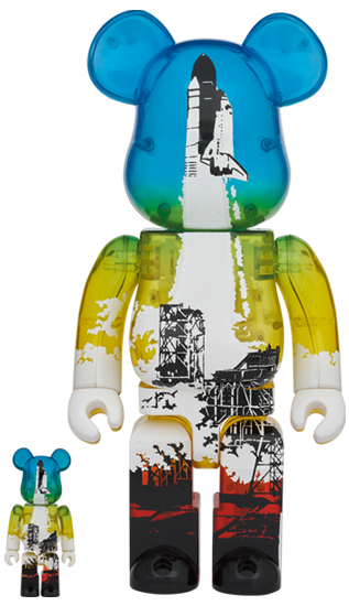 BEARBRICK SPACE SHUTTLE LAUNCH Ver. 100% & 400%