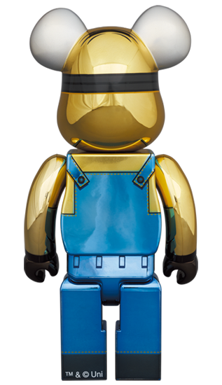 BEARBRICK MINIONS DAVE CHROME Ver. 100% & 400%