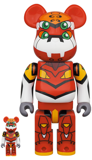 BEARBRICK EVA 2號機 エヴァンゲリオン2号機 100% & 400%