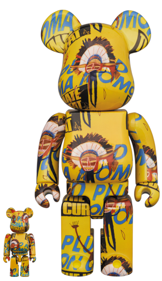 BEARBRICK ANDY WARHOL × JEAN-MICHEL BASQUIAT #3 100% & 400%