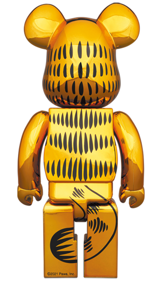 BEARBRICK GARFIELD GOLD CHROME Ver. 100% & 400%