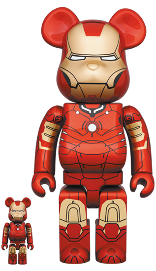 BEARBRICK IRON MAN MARK III MK 3 100% & 400%