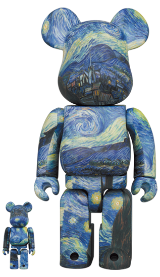 BEARBRICK VINCENT VAN GOGH THE STARRY NIGHT 100% & 400%