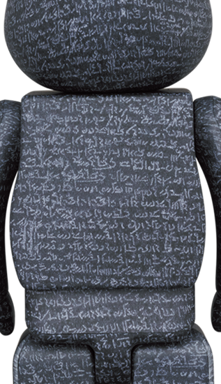 BEARBRICK THE BRITISH MUSEUM "THE ROSETTA STONE" 100% & 400%