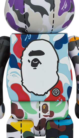 BEARBRICK BAPE CAMO 28TH ANNIVERSARY MULTI 400％ SET OF 4