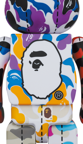 BEARBRICK BAPE CAMO 28TH ANNIVERSARY MULTI #2 400％