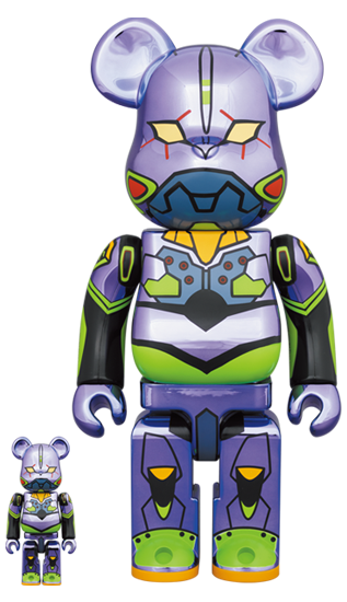 BEARBRICK EVA 初號機 CHROME Ver. エヴァンゲリオン初号機 100% & 400%