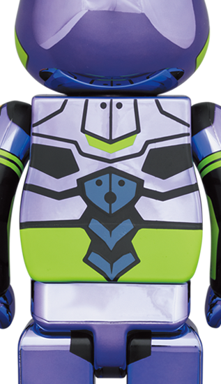 BEARBRICK EVA 初號機 CHROME Ver. エヴァンゲリオン初号機 100% & 400%