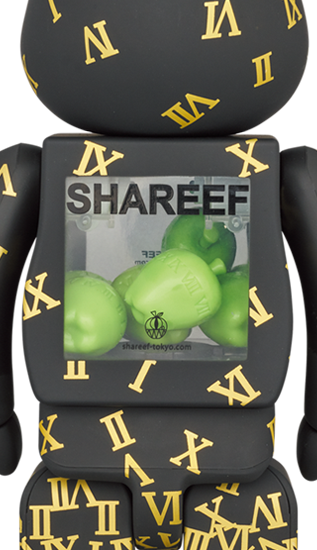 BEARBRICK SHAREEF 3 (GREEN APPLE) 100% & 400%