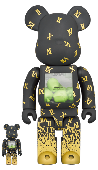 BEARBRICK SHAREEF 3 (GREEN APPLE) 100% & 400%