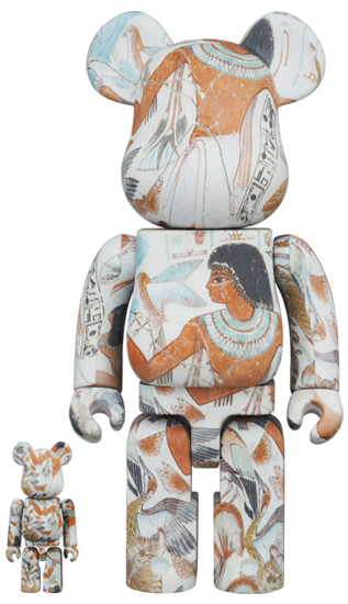 BEARBRICK THE BRITISH MUSEUM "TOMB-PAINTING OF NEBAMUN" 100% & 400%