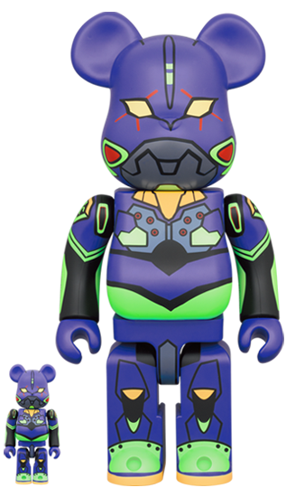 BEARBRICK EVA 初號機 (新塗装版) エヴァンゲリオン 100% & 400%