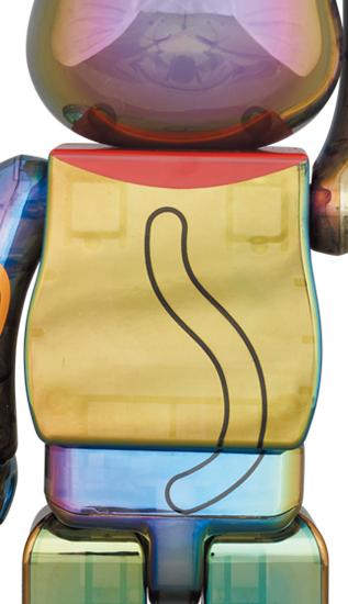 BEARBRICK 招財貓 黒透明電鍍 100% & 400%