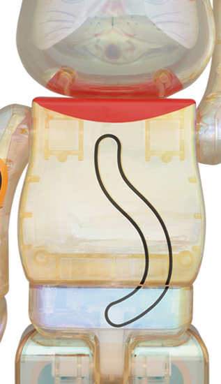 BEARBRICK 招財貓 透明電鍍 100% & 400%