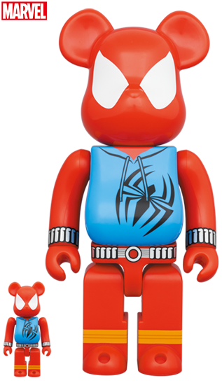 BEARBRICK SCARLET SPIDER 100% & 400%