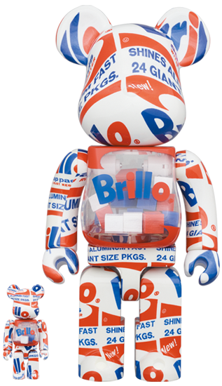 BEARBRICK ANDY WARHOL "BRILLO" 2022 Ver. 100% & 400%