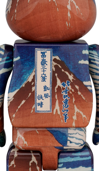 BEARBRICK 葛飾北斎「冨嶽三十六景 凱風快晴」100% & 400%