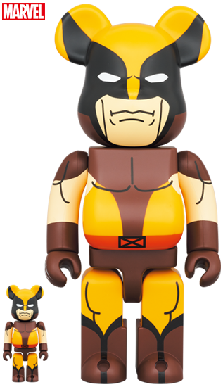 BEARBRICK WOLVERINE (BROWN Ver.) 100% & 400%