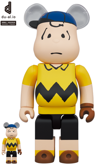 BEARBRICK MLB × PEANUTS CHARLIE BROWN (NEW YORK METS) 100% & 400%