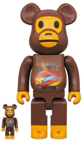 BEARBRICK BABY MILO AND BANANA 100% & 400%