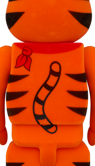 BEARBRICK TONY THE TIGER VINTAGE FLOCKY Ver. 100% & 400%