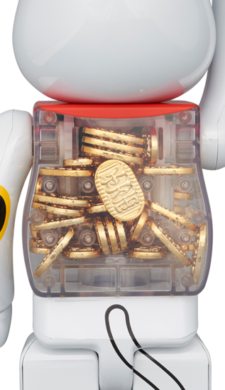 BEARBRICK 招財貓 小判 白メッキ 100% & 400%