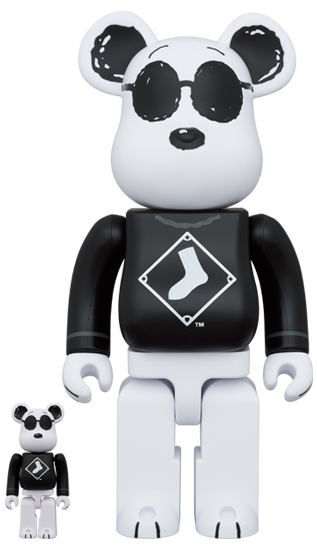 BEARBRICK MLB × PEANUTS SNOOPY (WHITE SOX) 100% & 400%