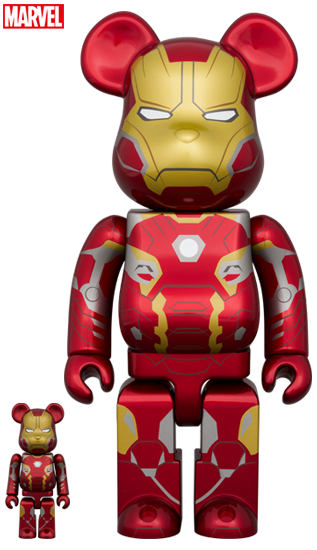 BEARBRICK IRON MAN MARK 45 100% & 400%