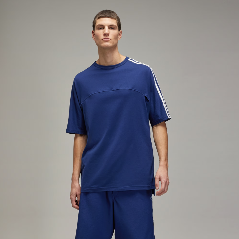 【 Y-3 M 3S SS TEE 三條紋短T - 藍 】