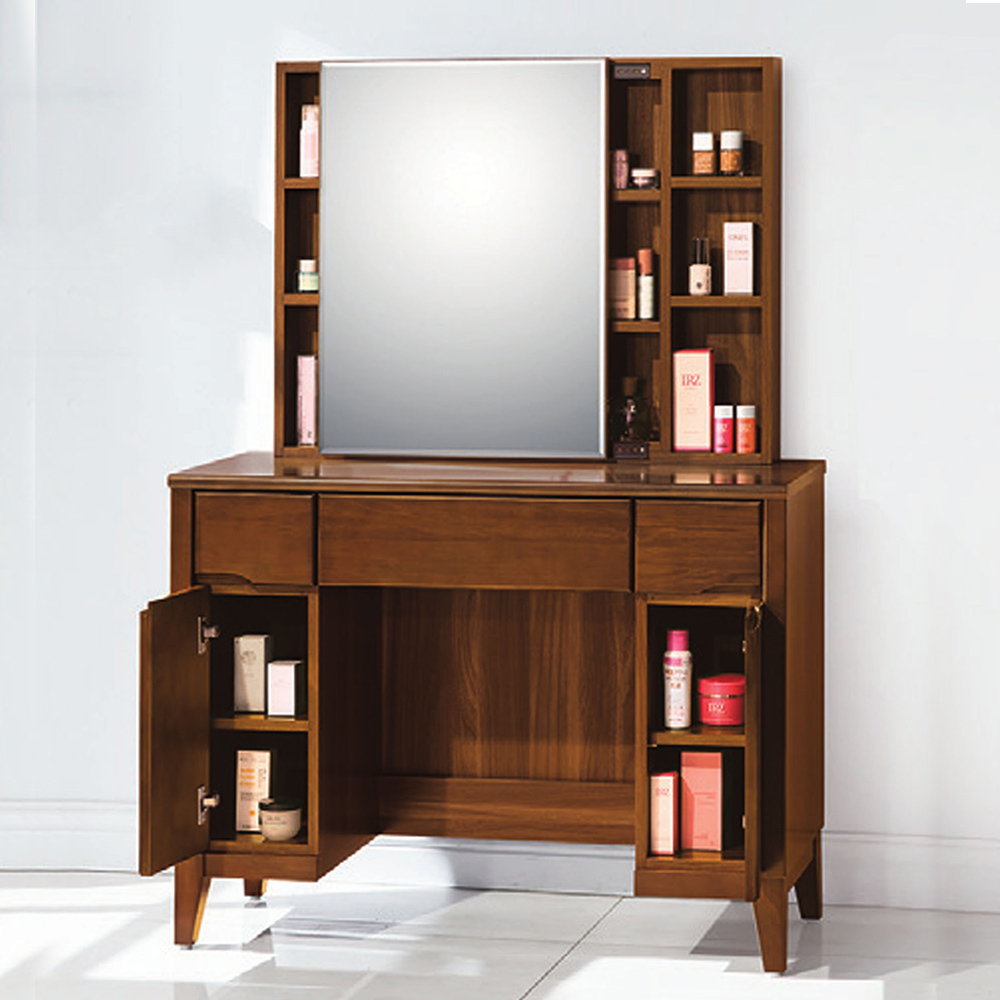 麥森3.3尺化妝桌/鏡台/梳妝台(附化妝椅)