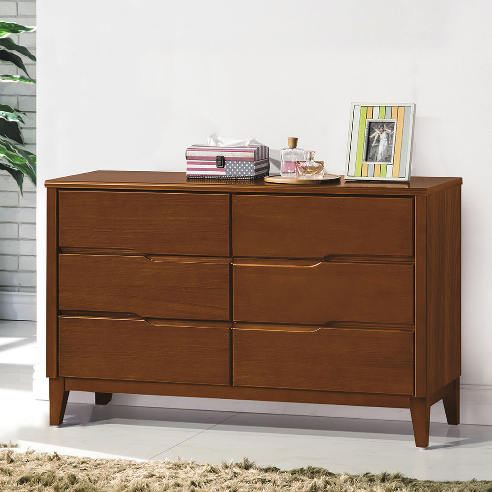 麥森4尺實木六斗櫃/六抽收納櫃/置物櫃