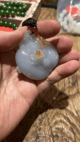 529742 和田玉籽料財神