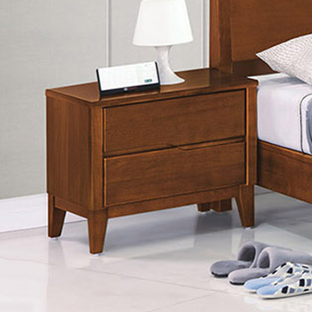 麥森1.9尺實木床頭櫃/二抽收納櫃/置物櫃