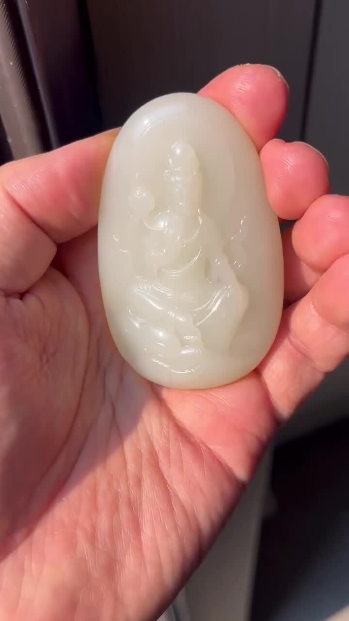 529743 和田玉籽料觀音