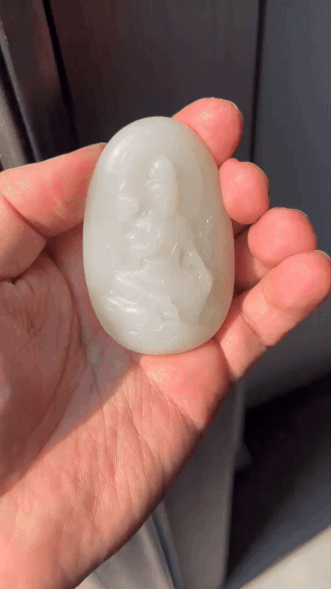 529743 和田玉籽料觀音