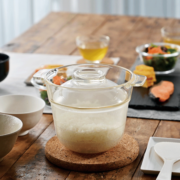 日本 HARIO 1GO ICHIZENYA 微波爐玻璃飯煲 -XRCPN-1