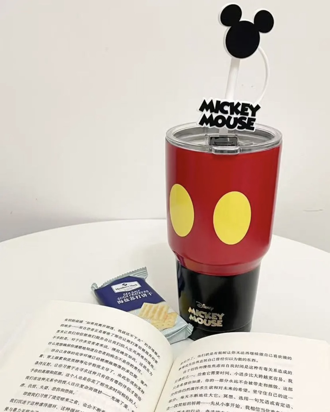 <快速出貨> 米奇系列不鏽鋼吸管杯套裝 830ml 兩入組 正版授權