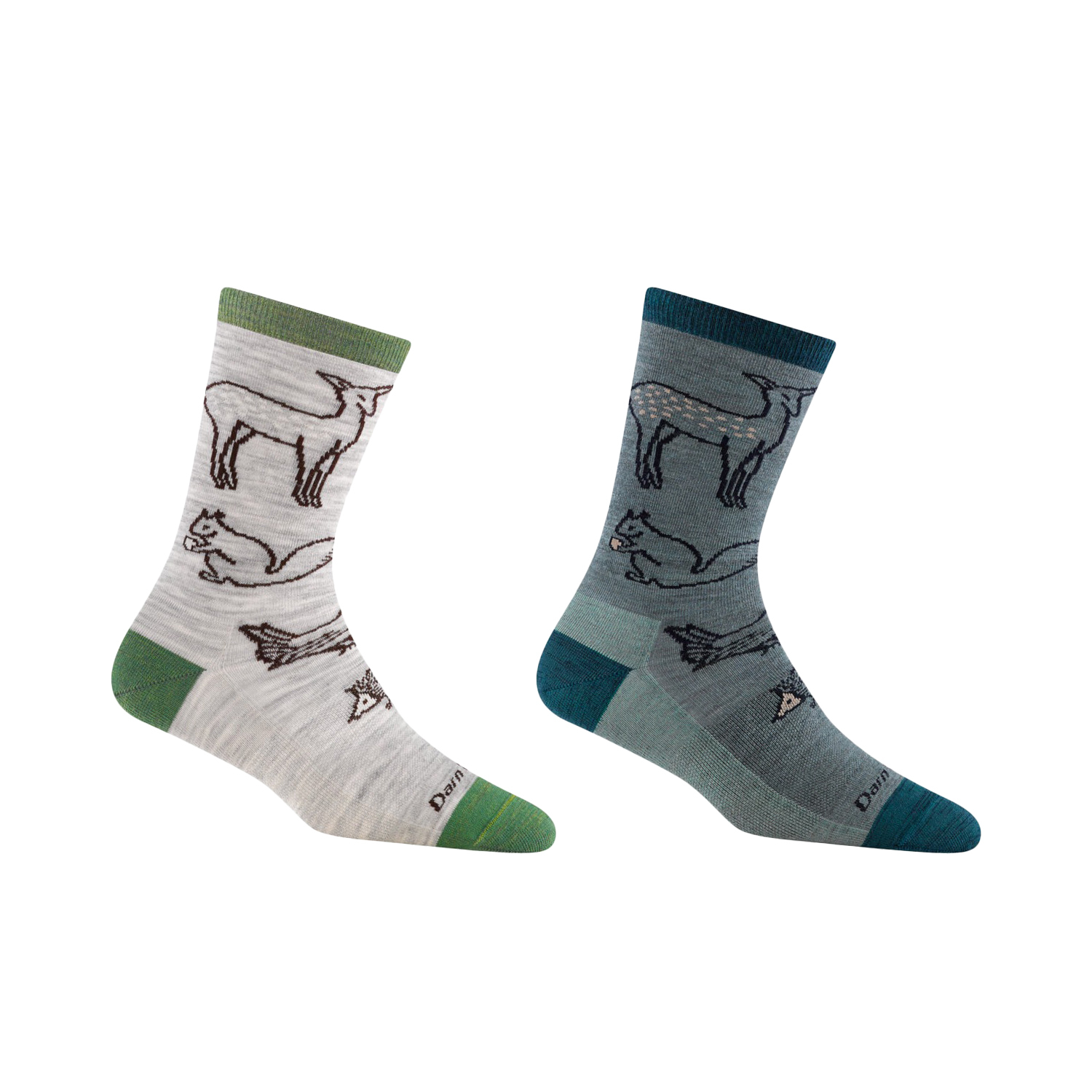 [DARN TOUGH] 女款 1678 Woodland Creatures Crew Lightweight 日常休閒羊毛襪