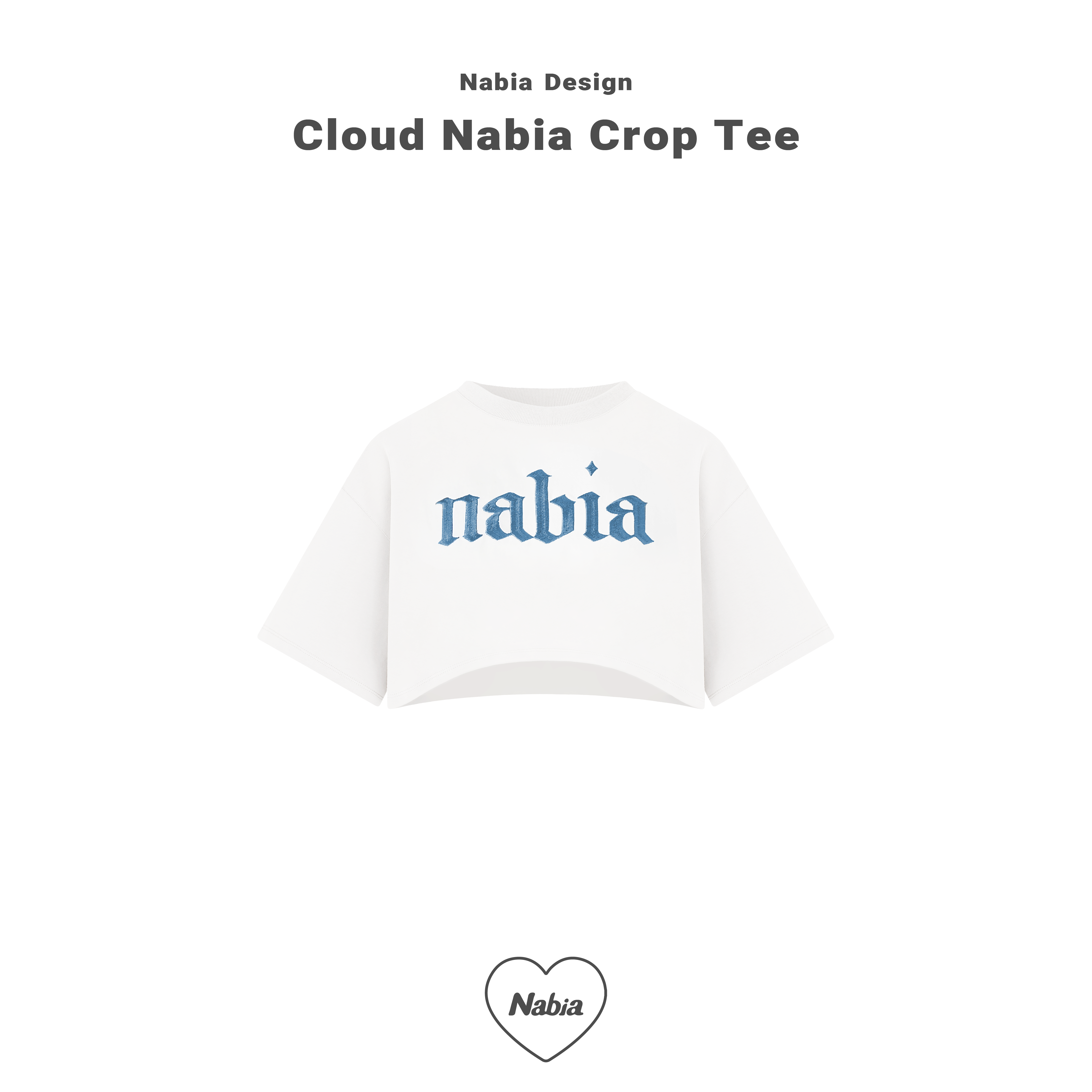 美式短版修身短踢 - 白藍