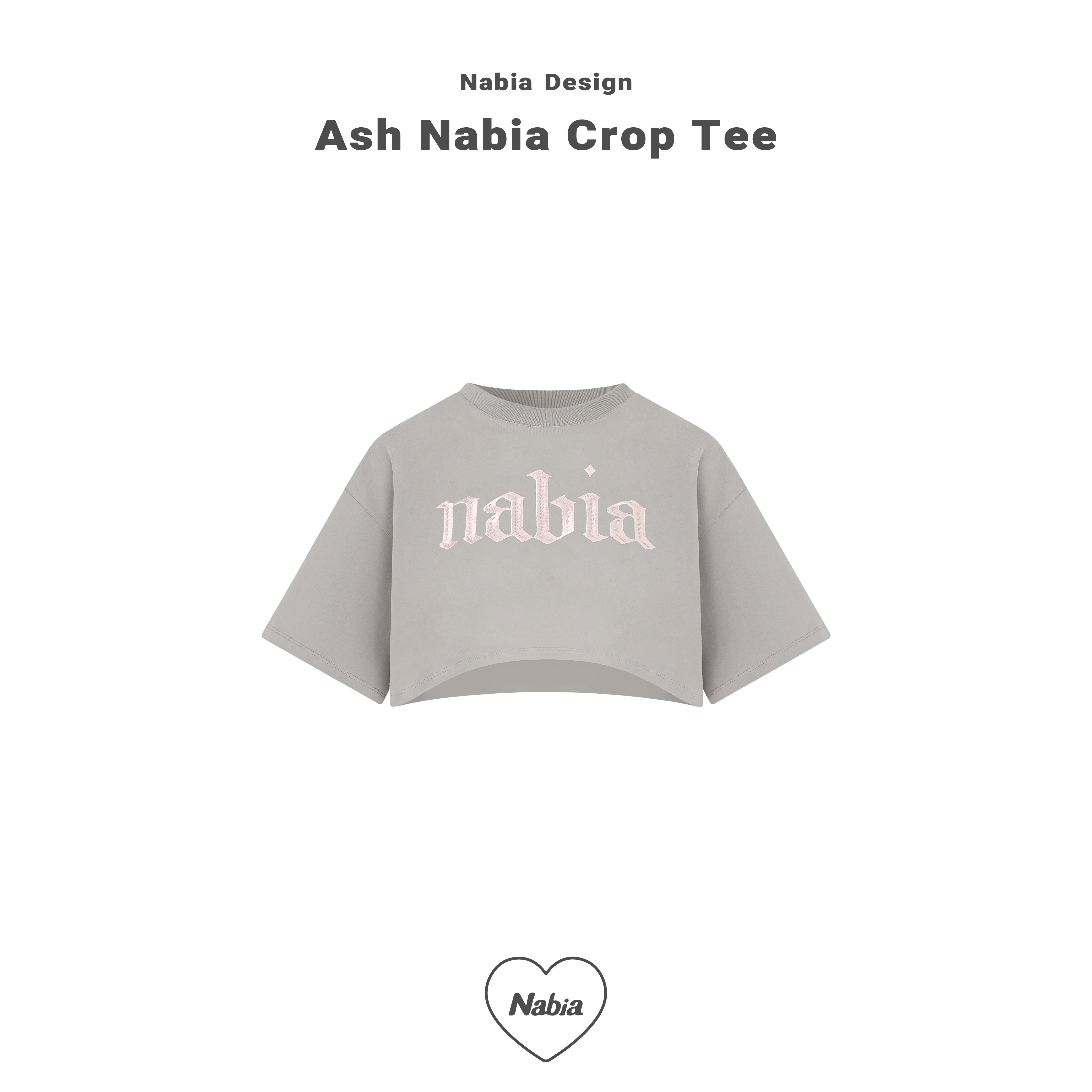 美式短版修身短踢 - 灰粉