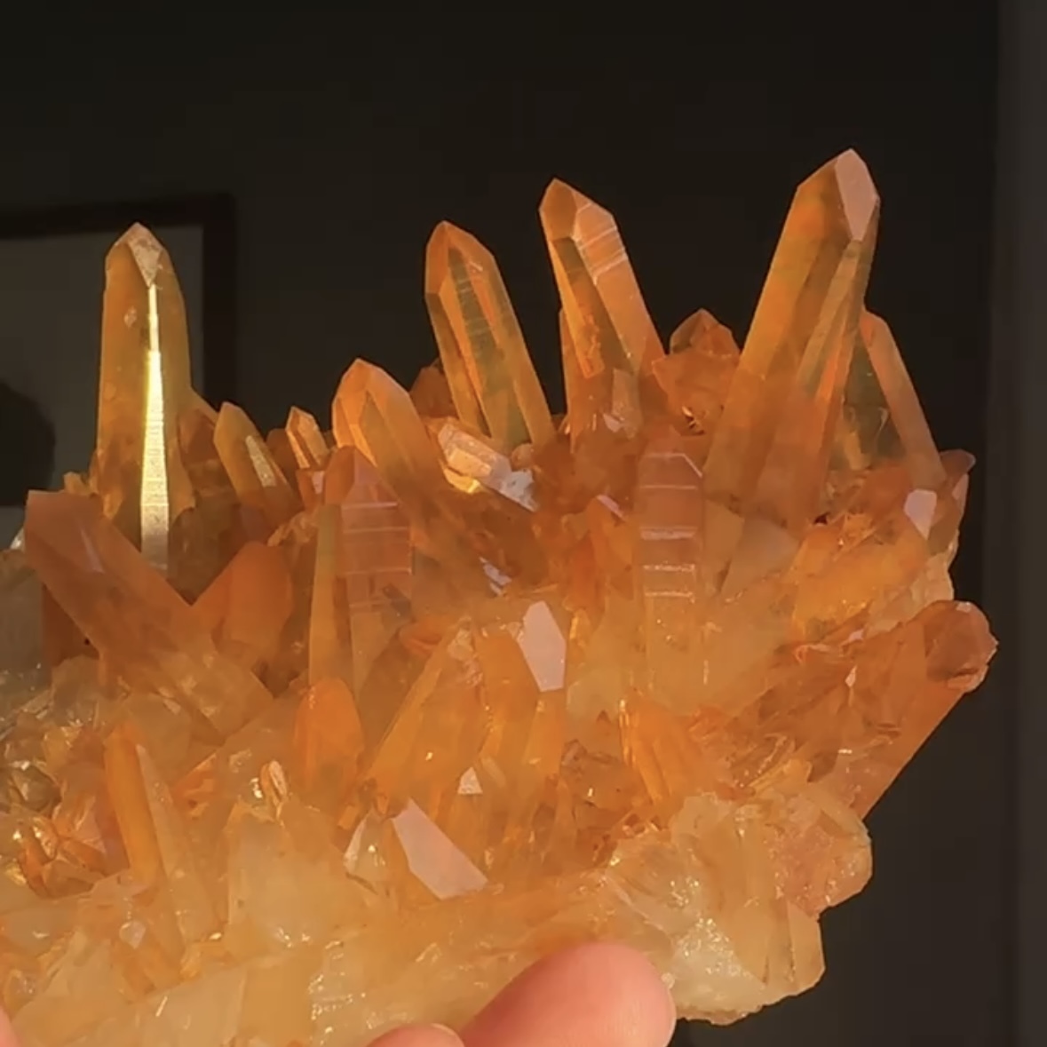 ✨頂級✨橘子水晶✨雙面生長
