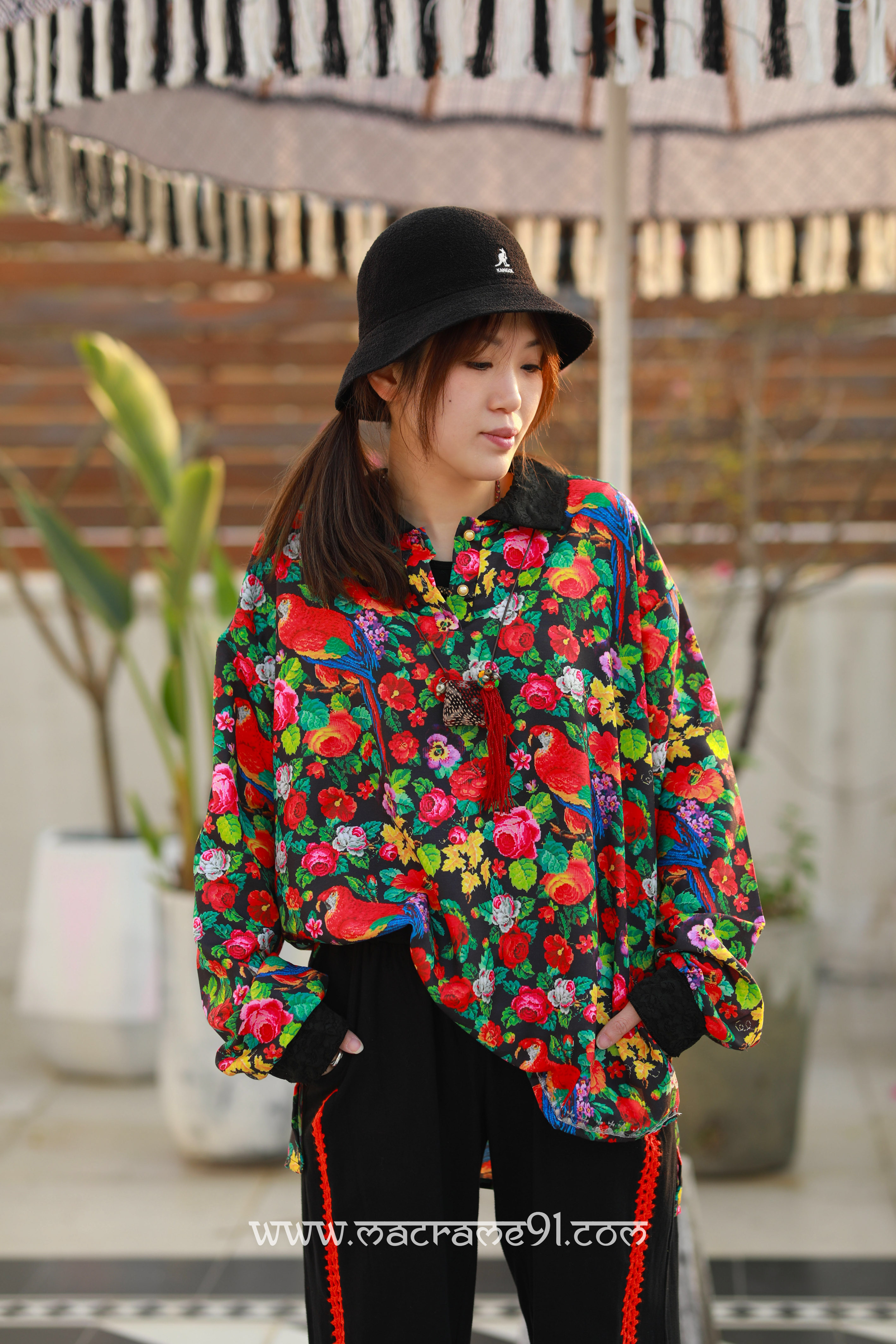 Macrame 長袖上衣 - M3409C - 多色 (0122)